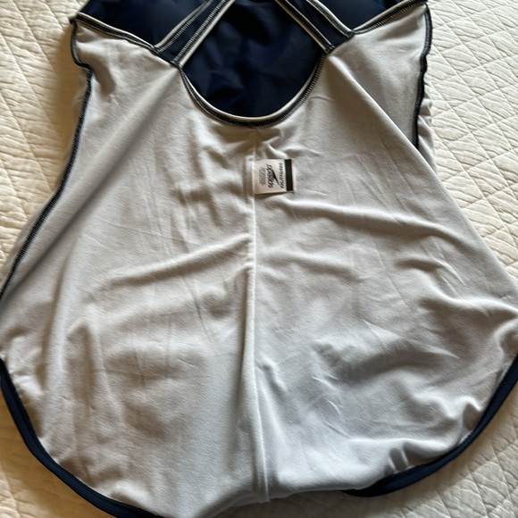 Speedo Women's Ultraback Swimsuit Navy Blue White Piping 7722217 XXL NEW - Picture 7 of 7